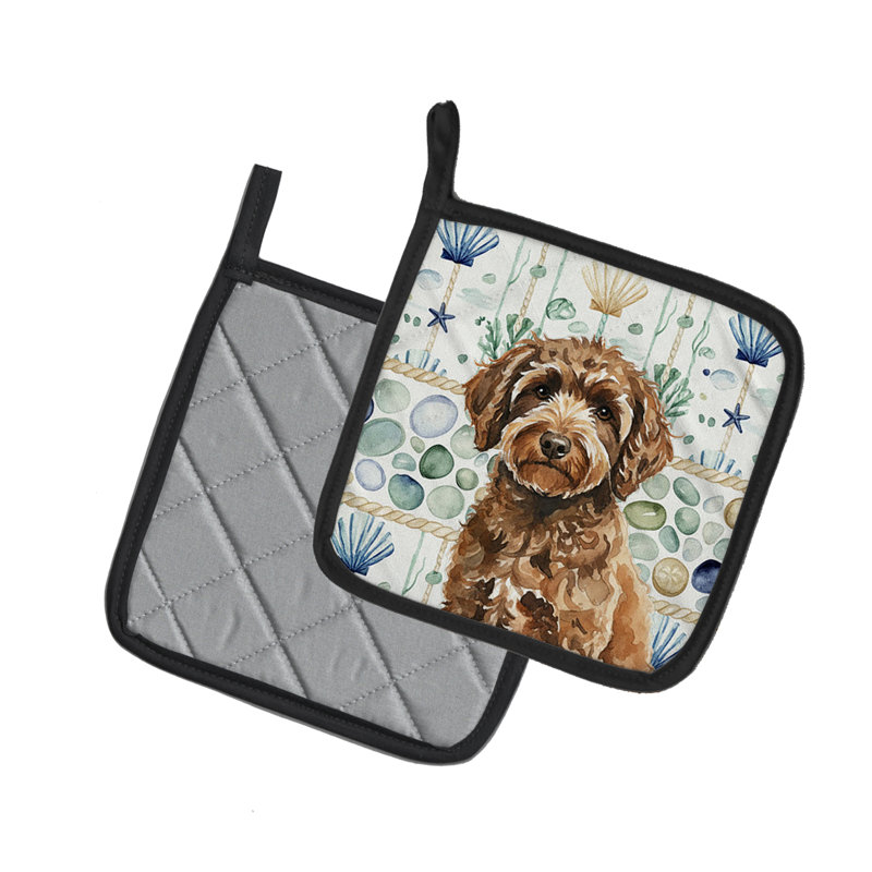 Paire de poignées en verre pour chien espagnol