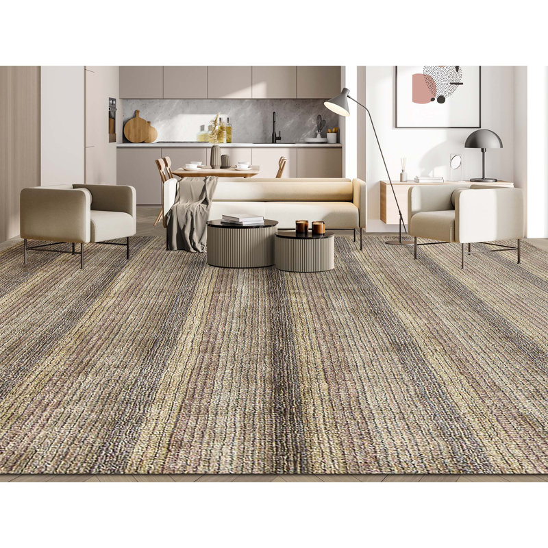 Hand-Knotted High-Quality Gray Area Rug