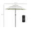 Parasol de marché extérieur à 3 niveaux avec manivelle, inclinaison à bouton-poussoir pour terrasse, jardin et pelouse Outsunny-20402406
