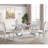 Ethanael Faux Marble Top Metal Base Dining Table-609660218