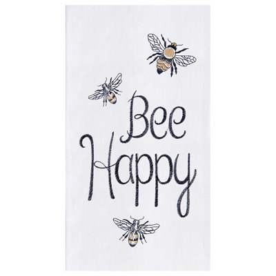 Serviette de cuisine 18 po x 27 po Bee Happy Spring