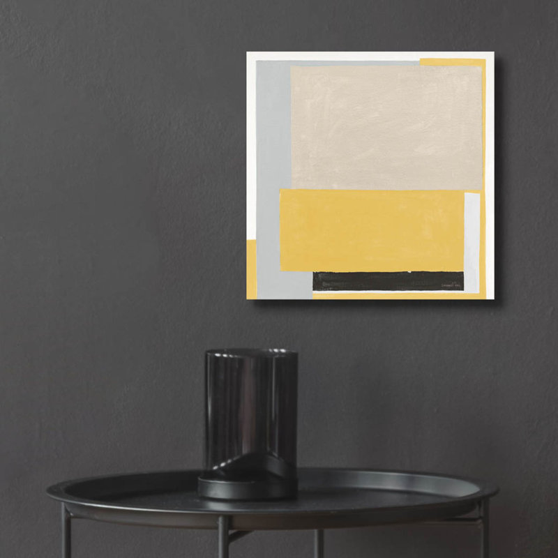 «Finding My Way 2 Yellow» par Danhui Nai, art mural en verre acrylique, H 12 po x l 12 po x P 0,13 po