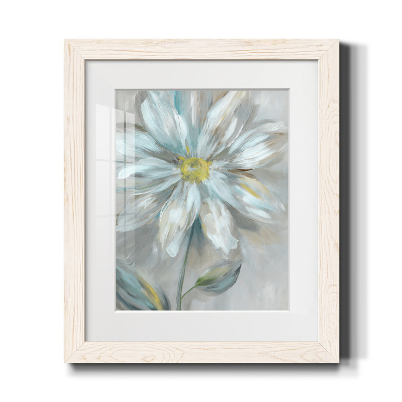 Simple Flower II - cadre photo, reproduction d'art sur papier, H 20 po x l 17 po x P 1,5 po, Blanc