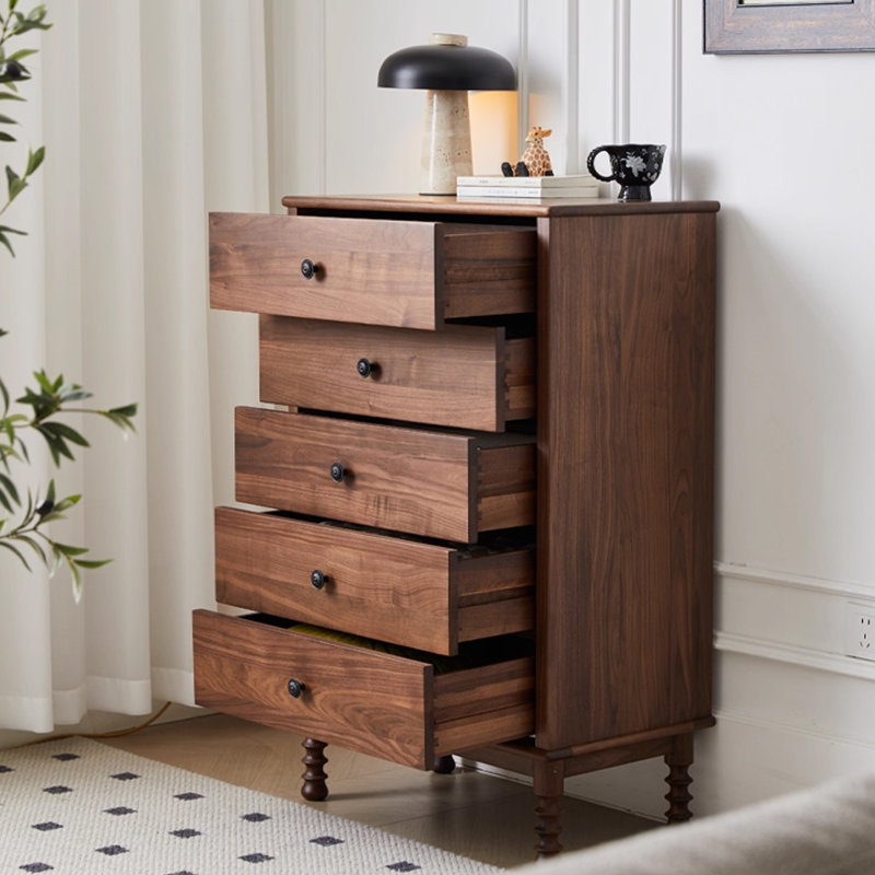 Buffet décoratif brun en bois massif