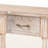 Vesta 3 Drawer Console Table in Rustic Whitewashed Oak Brown Finish, 33.67" H X 47.79" W X 12.88" D