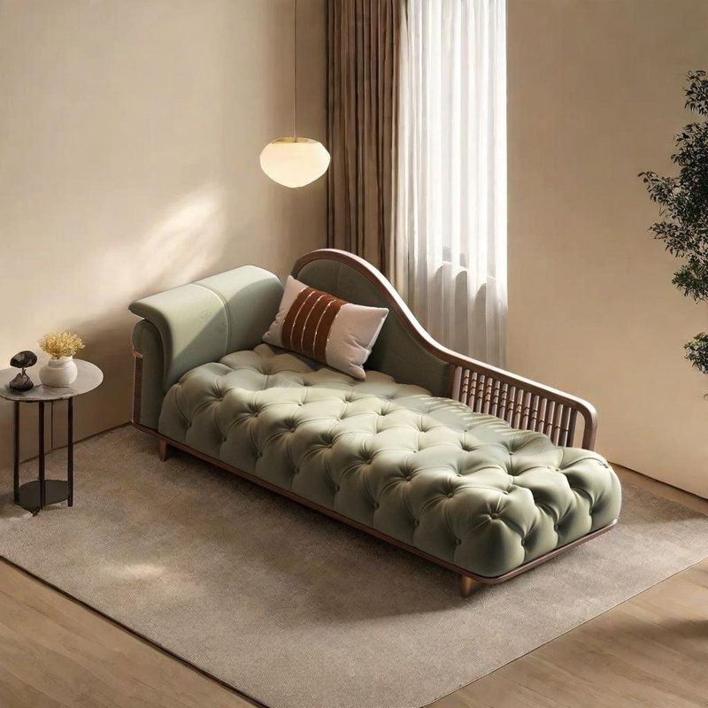 Chaise longue en similicuir de luxe, Orienté à gauche (vu de face)