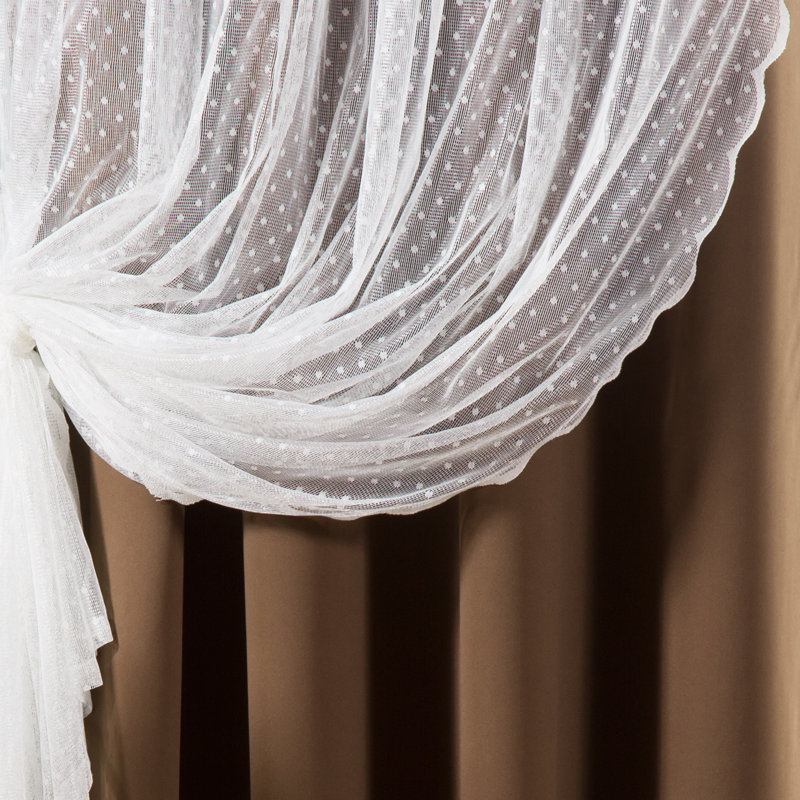 Paire de rideaux obscurcissant Tulle, Chocolat, l 52 po x L 84 po