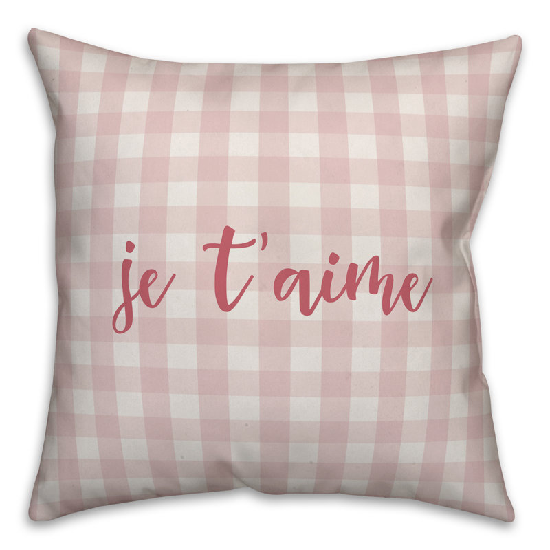  Coussin carré 16 po, Coussin décoratif, Rose