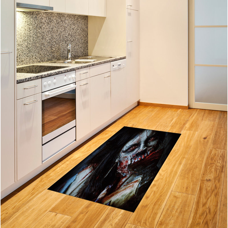 Zombie High Density Long Fiber Poly Threads Decorative Area Rug Carpet, Rectangle 4' x 5'8"