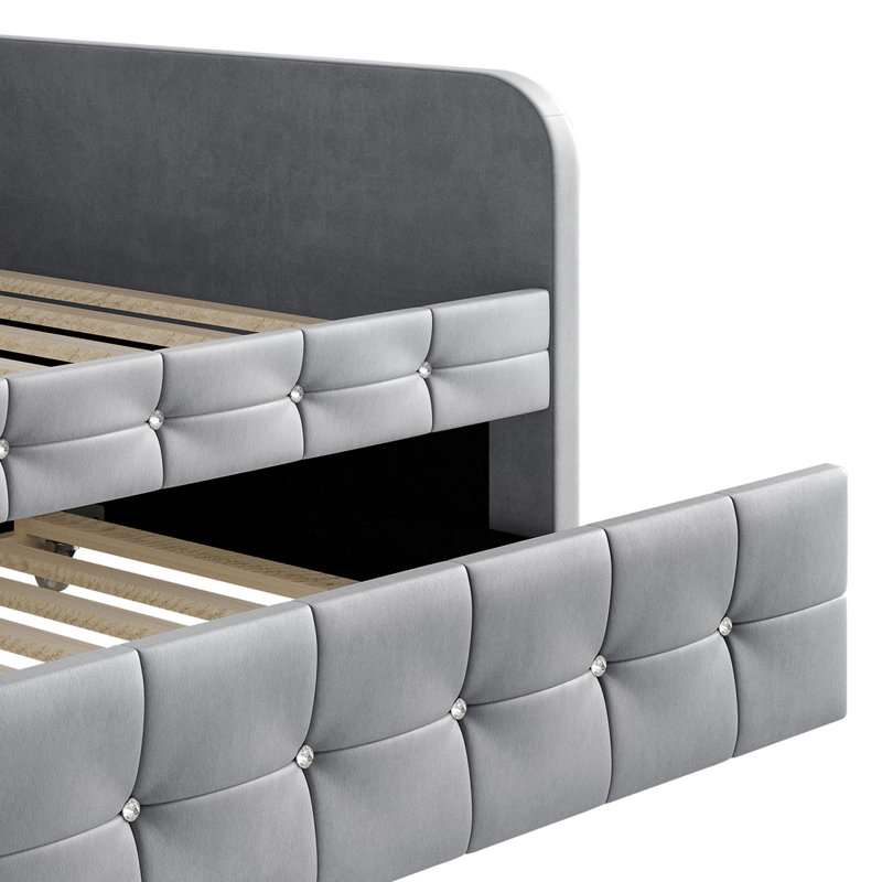 Lit de jour simple Giaimo, Gris