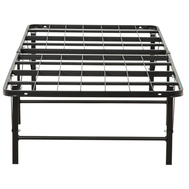 Structure en métal pour lit simple - Excellent soutien, aucun support de plateforme requis, chambre à coucher pratique