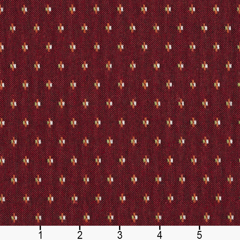 Tissu Ditsy Dot, Rouge foncé