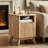 Fluted Nightstand With Charging Station-270419074