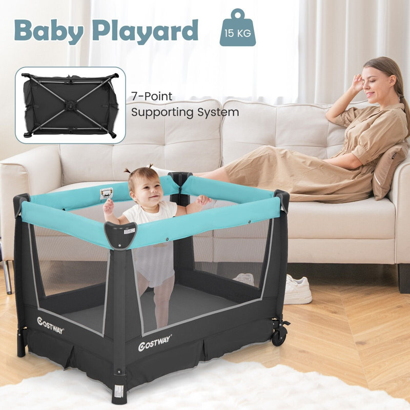Rixa Cot Bed, Black/Bue