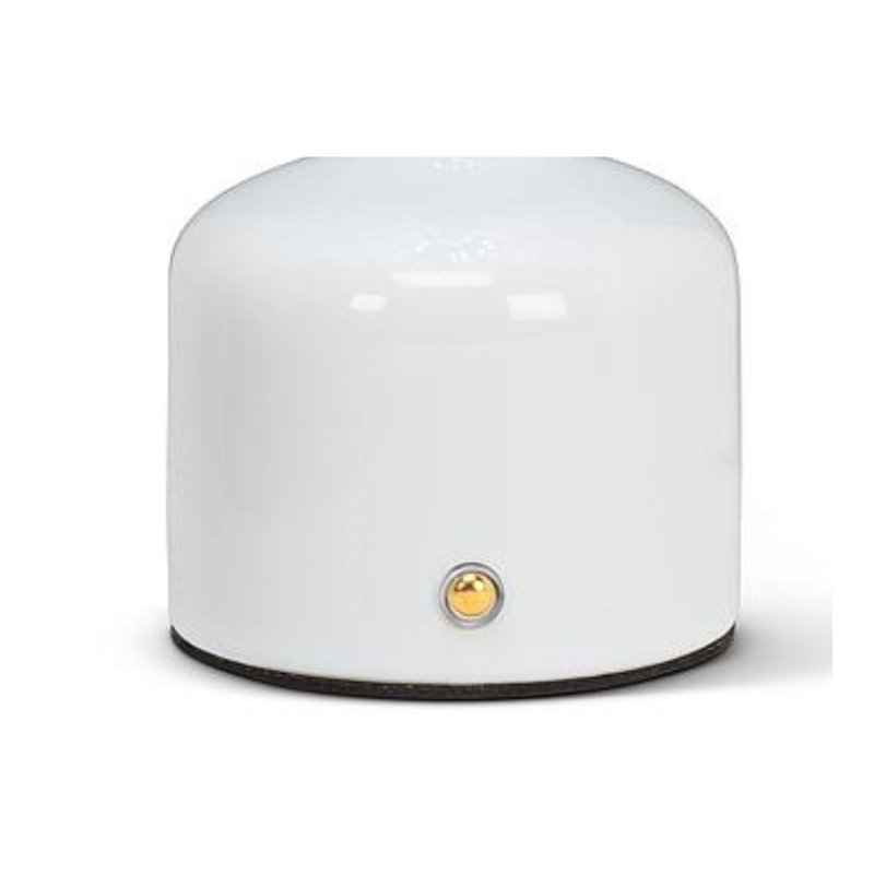 Petite lampe DEL avec abat-jour plissée Abbott - H 8,5 po blanc sans fil rechargeable - élégante lampe de table portative pour chambre à coucher, tablette ou vestibule