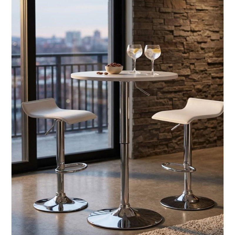 Table de bar réglable en bois manufacturé Fodo