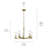 22.5" 5-Light Chandelier