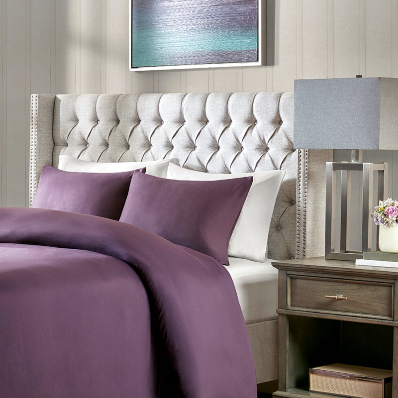 Tête de lit tapissier gris grand, Gris