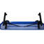 Remise de rangement en métal robuste de 6 pi Banc d'extérieur en acier bleu - Pour patio, pelouse, jardin, construction métallique, intempéries - pour les espaces, fabrication perforée