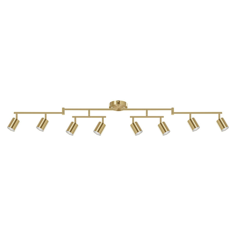 8-Light Gold Modern LED Track Lighting Fixture