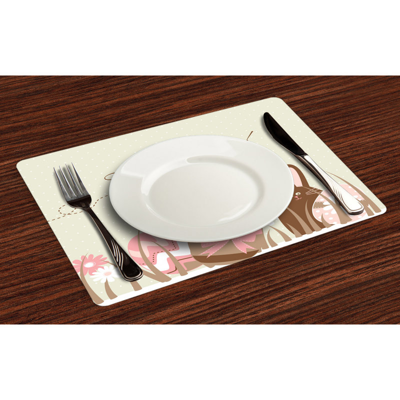Riddleville Easter Pastel Toned Eggs Birds Placemat
