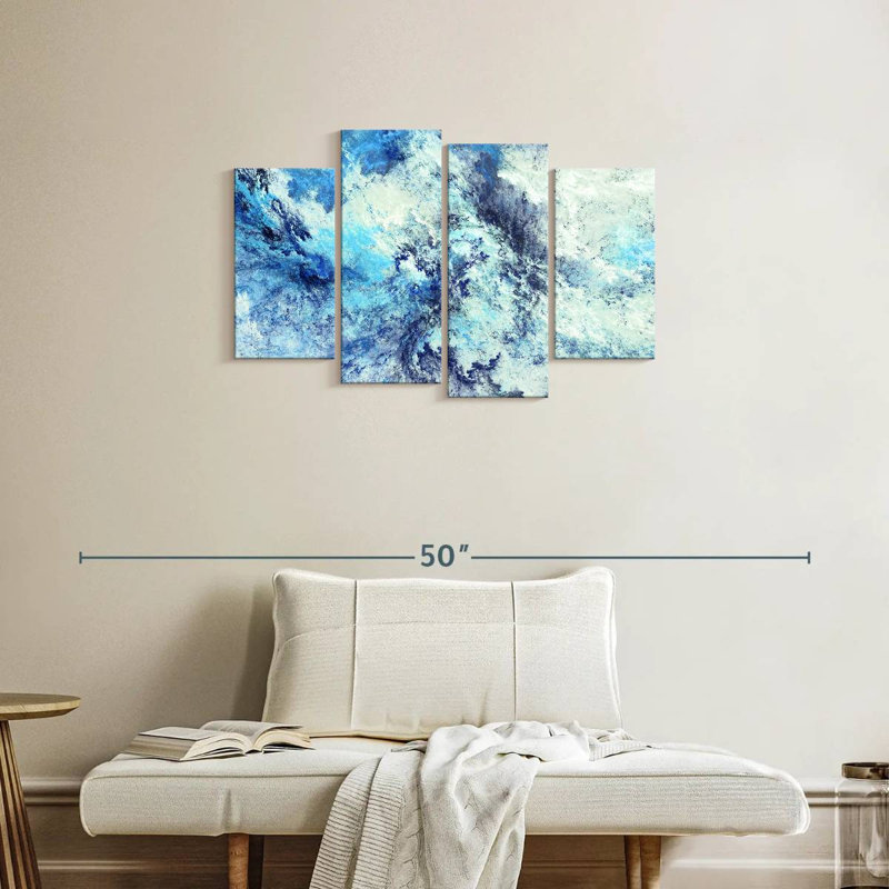 Abstrait de nuages glacés Avery, H 22 po x l 36 po