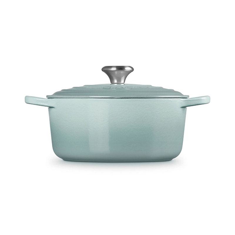 Le Creuset Signature Enameled Cast Iron Round Dutch Oven with Lid, 4.5 quarts, Sea Salt