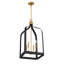 Luminaire suspendu 8 lumières Savoy House Sheffield en noir mat avec accents laiton chaud-2025255212-2051575317-2051575316