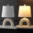 Zadie 17.75" Scandinavian Minimalist Ceramic Arch LED Table Lamp-738136237