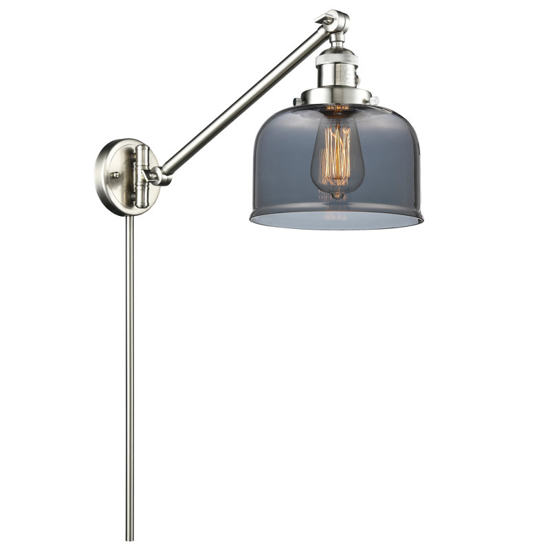 Bras pivotant à 1 lumière à intensité variable Talton, Ampoule DEL rétro de 3,5 watts, Nickel satiné brossé