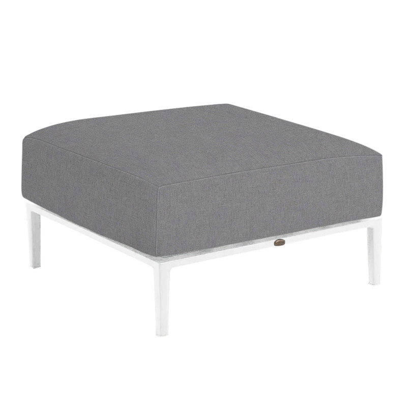 Repose-pieds Havana - Craie / Canne naturelle, Verona brume, Chalk/Natural Cane, Welt/Standard fill