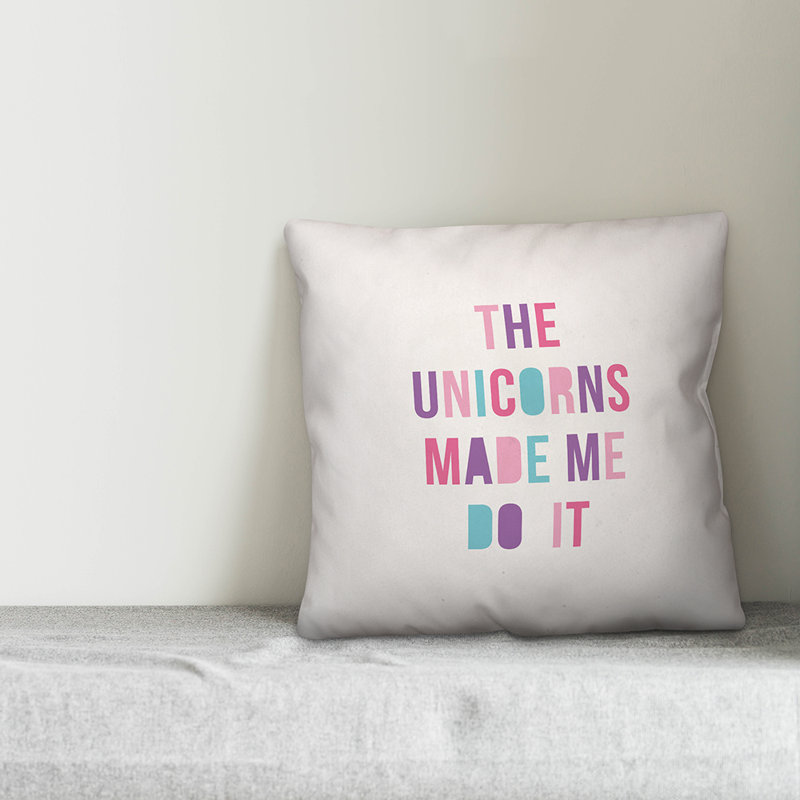  The Unicorns Made Me Do It Throw Pillow