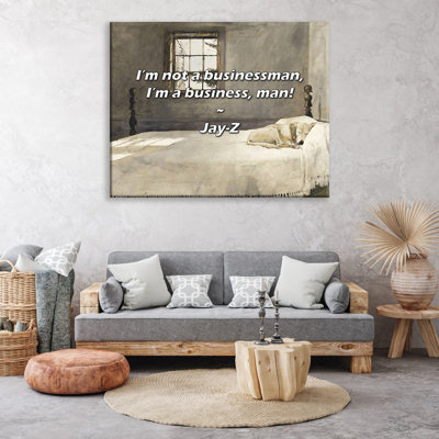 Artsy Quote "I’m not a businessman, I’m a business, man!" By Jay-Z Gallery Wrapped Canvas