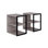 Modern Side Table Set (2 Pieces), Light Mocha, 11.8 x 17.7 x 16.5 inches | 100% Melamine Coated Particle Board, Thickness: 0.7 inches | Stylish & Functional for Living Room, Bedroom, or Office Decor