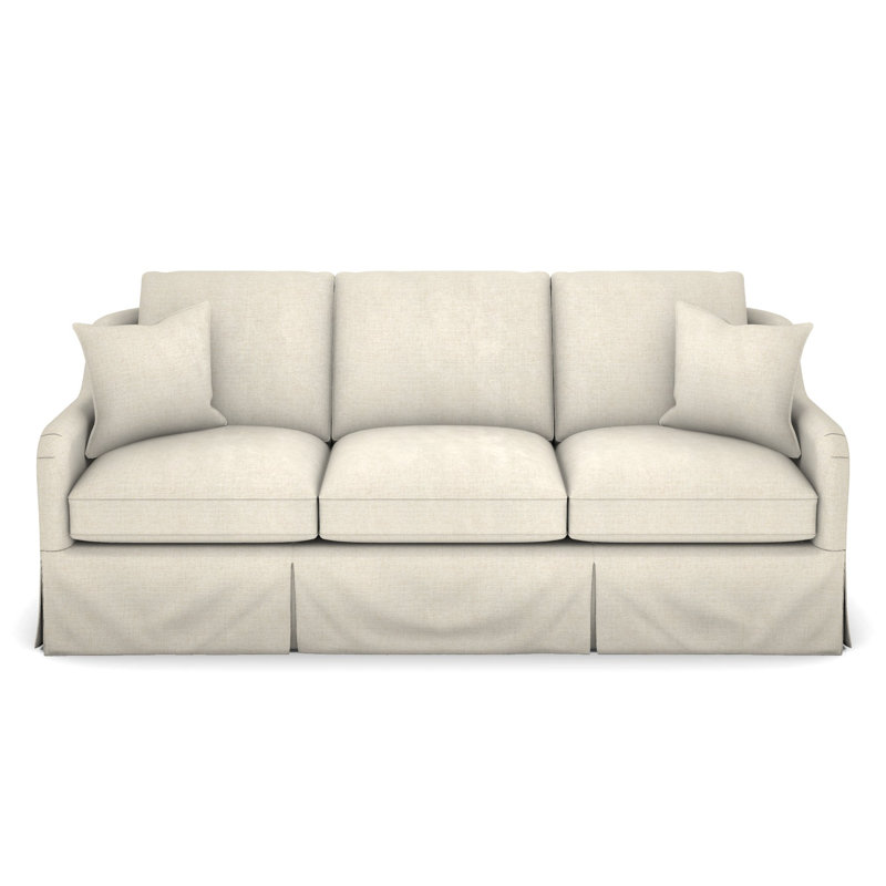 Fisher Waterfall Skirt Sofa, Tuck Linen