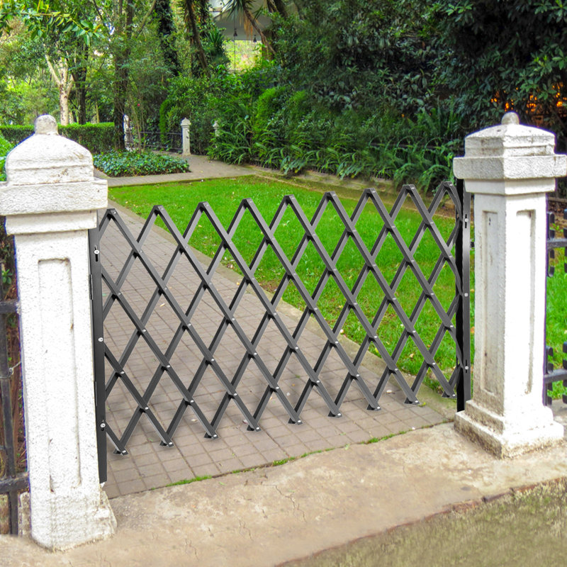 Black Metal Gate, 7 ft. H x 7.9 ft. W