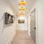 Plafonnier semi-encastré, luminaire moderne de style Mid-Century de 11 po, luminaire de couloir avec abat-jour en verre orange brûlé, plafonnier rétro pour cuisine, porche, entrée, placard, chambre à coucher
