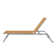 Cand 77.6" Long Metal Reclining  Armless Single Chaise Lounge with PVC-coated polyester Sling Seat and Wheels