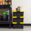 IRIS 48Qt./12 Gal. Heavy-duty Stackable Storage Tote in Black with Yellow Lid