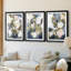 FLORAL Series DCLVII - Impression encadrée sur mesure de qualité supérieure - 3 pièces-334182056-334182062