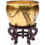 16" Gold Lacquer Fishbowl - Cranes-1065951726