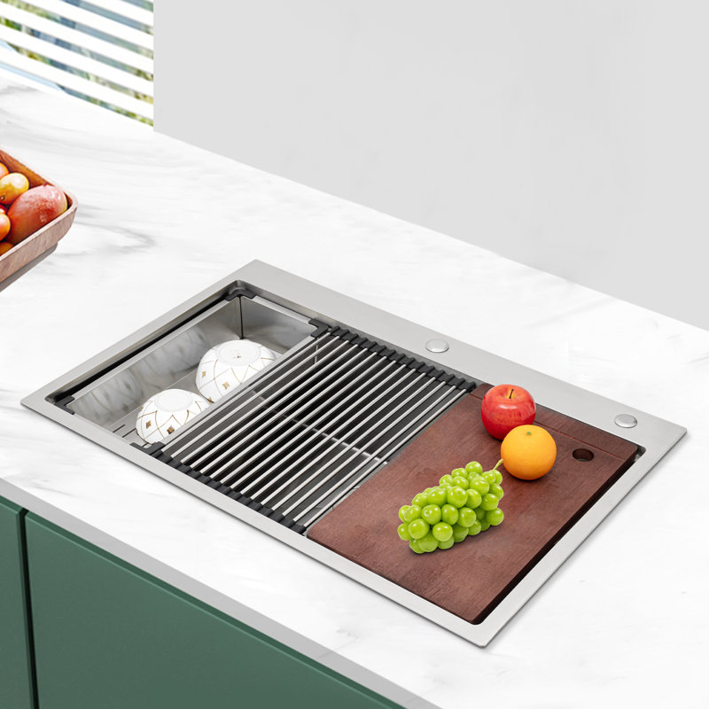 33'' L Single Bowl Stainless Steel Kitchen Sink