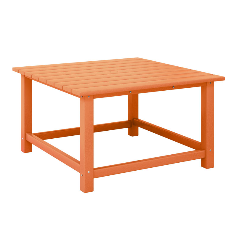 Table basse carrée en polyuréthane 31 po Laguna, Orange
