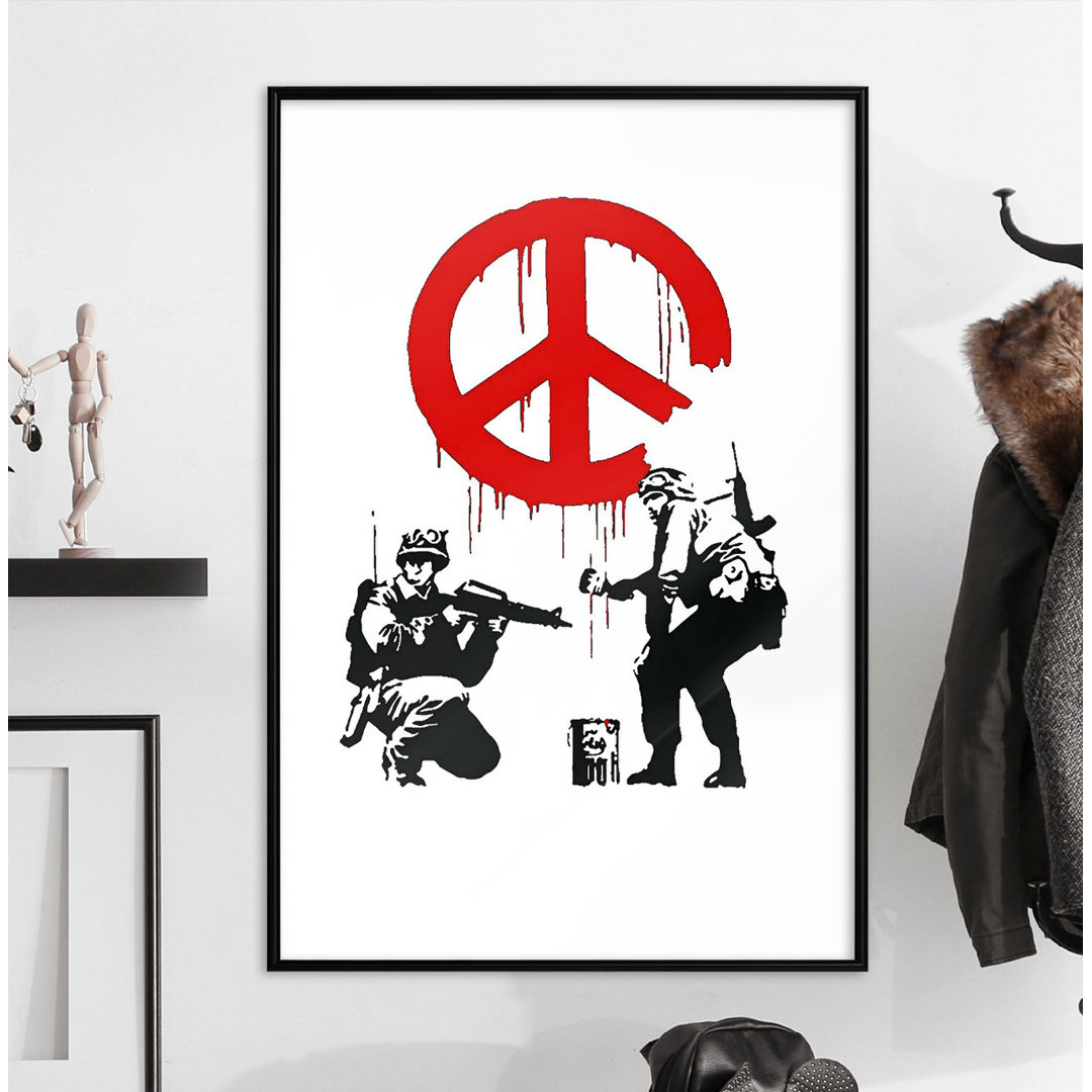 Banksy CND Soldiers I - Bilderrahmen Grafikdruck auf Papier