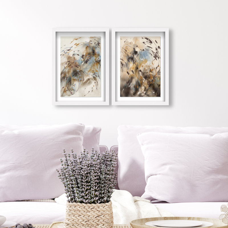 Mindfulness Set Set by Oliver Gal, 51"H x 35"W, White Shadowbox