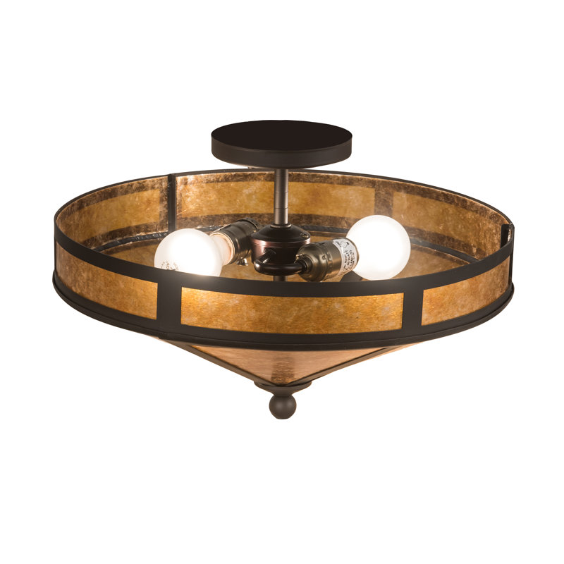 Yearby Glass Semi Flush Mount