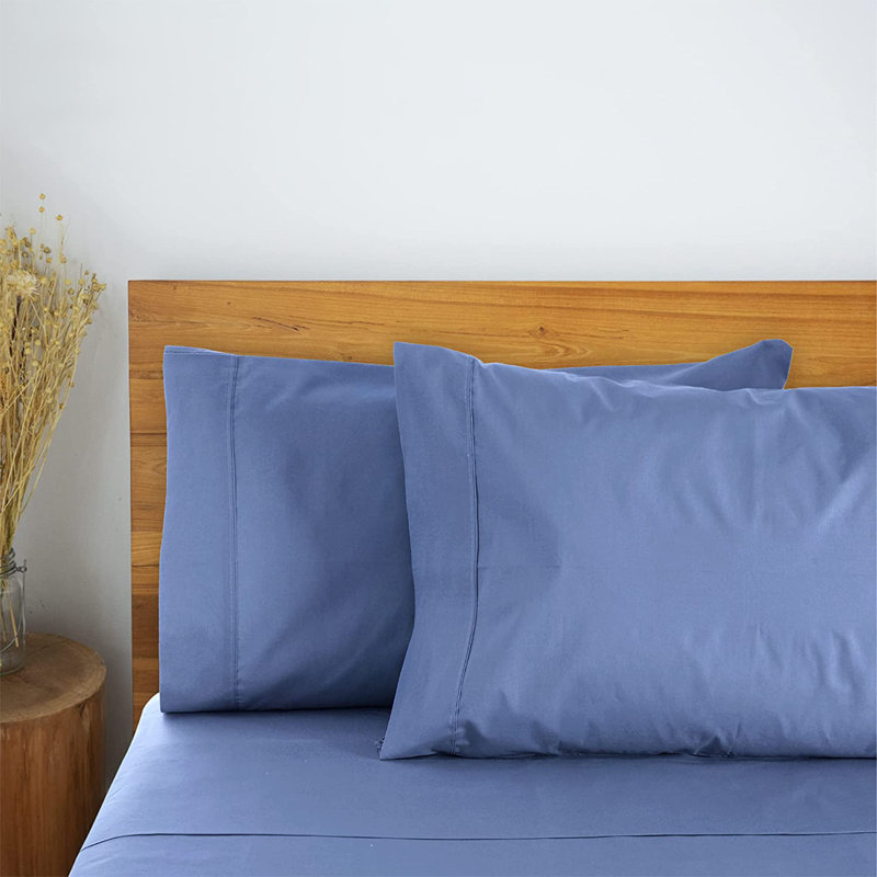 LuxClub 2 PC Oxford Queen Performance Microfiber Solid Pillowcase Set, Queen Pillowcase, Oxford