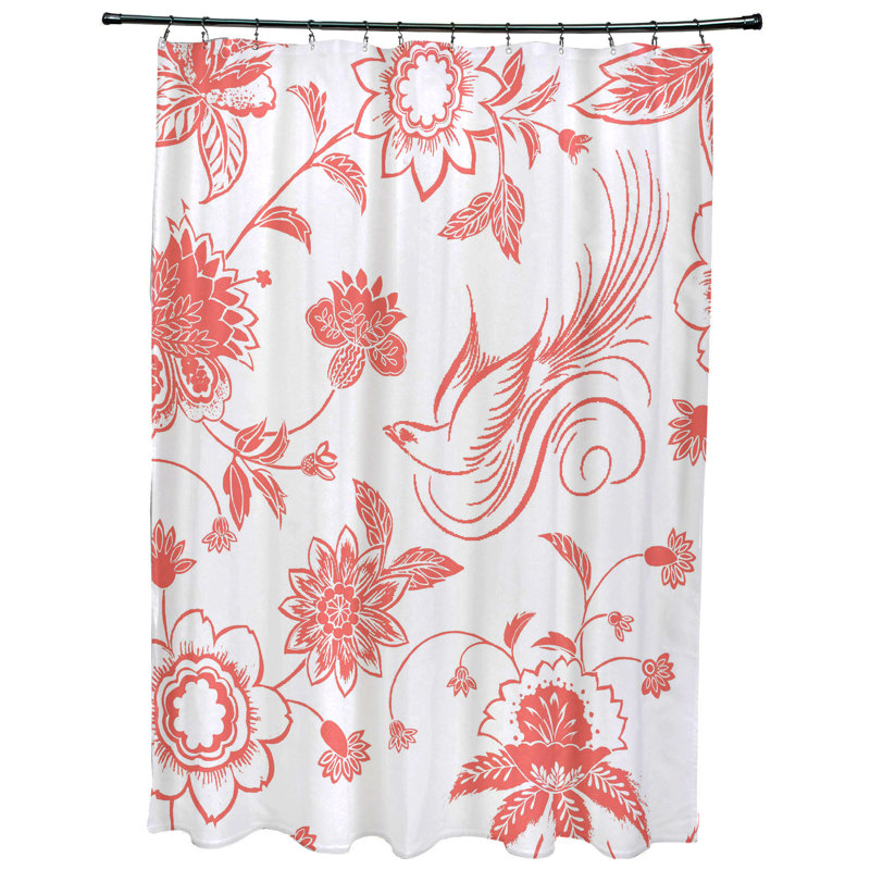 Rideau de douche Everill, Corail, H 74 po x l 71 po