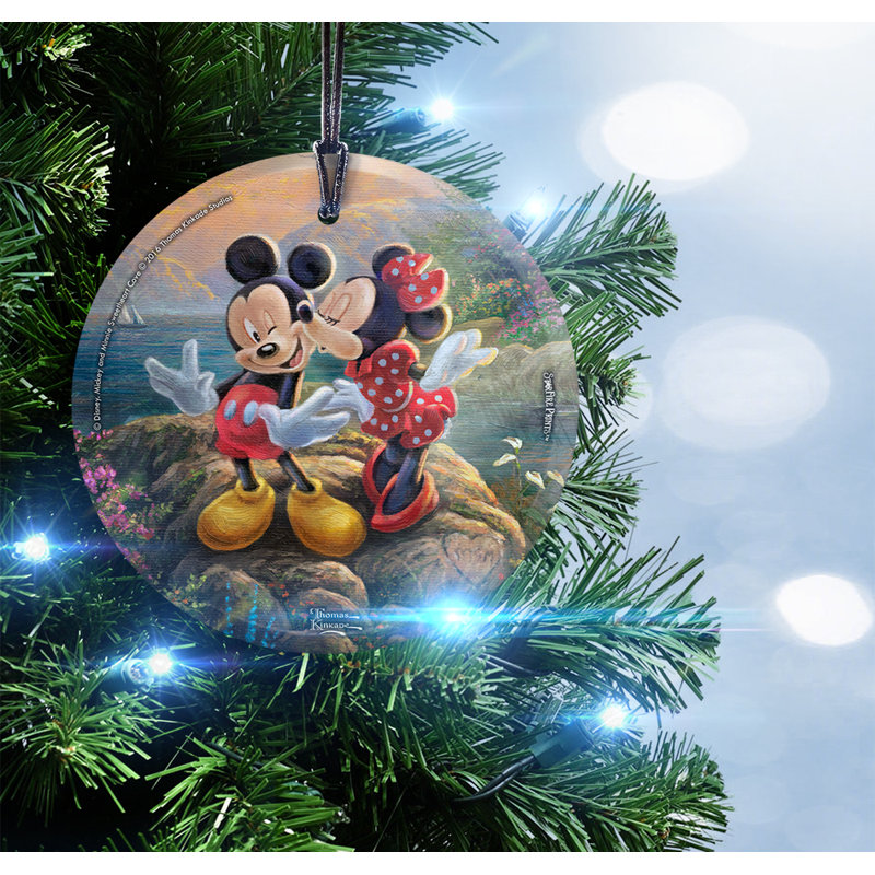 Décoration suspendue en verre Disney (Mickey et Minnie)