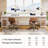 78.74" W Double Computer Desk With Monitor Stand, Two Person Desk With 4 Open Shelves-493810713